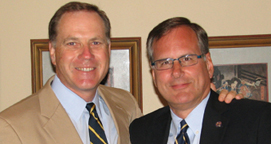 Photo of President Jim Mullen and John Sutphen. Link to John's story. Sutphen_sm.jpg