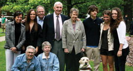 Photo of Steve and Sylvia Mountsier gathering with their family at the graduation of Ryann Wahl in 2010. Link to their story. Mountsiers_sm.jpg