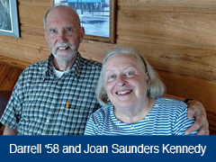 Photo of Darrell ’58 and Joan Saunders Kennedy.