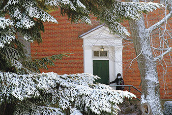 Snow covered tree next to a building. Links to Gifts of Appreciated Securities Snow covered tree next to a building. Links to Gifts of Appreciated Securities