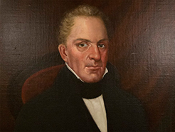 Painting of a man. Link to Gifts by Estate Note